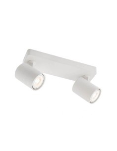 Faretto Cameo da soffitto o parete con 2 spot orientabili in alluminio bianco, GU10 | Redo -REDO GROUP