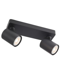 Faretto spot Cameo 2 luci in alluminio nero, soffitto o parete, GU10 | Redo -REDO GROUP