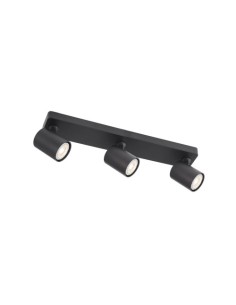 Faretto spot Cameo 3 luci in alluminio nero, soffitto o parete, GU10 | Redo -REDO GROUP