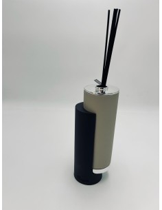 Profumatore marmorino nero e nocciola H 20 cm, fragranza muschio bianco | Bongelli Preziosi -BONGELLI PREZIOSI