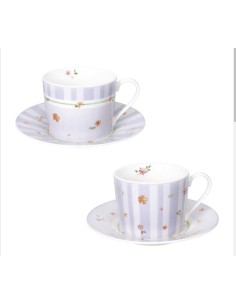 Set 2 tazze da tè in porcellana lilla collezione Polline | Brandani -BRANDANI