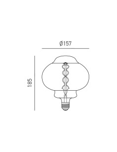 Lampadina LED decorativa a fungo ambrata E27, 6 W 2700 K, 400 lm, dimmerabile | Gea Luce -GEA LUCE 2