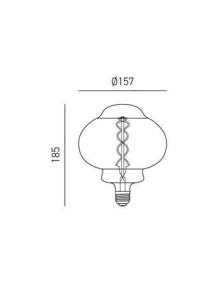 Lampadina LED decorativa a fungo ambrata E27, 6 W 2700 K, 400 lm, dimmerabile | Gea Luce -GEA LUCE