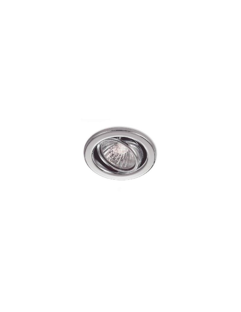 Faretto da incasso tondo Ø 8 cm in metallo cromato inclinabile, GU10 | Gea Luce -GEA LUCE