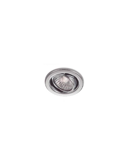 Faretto da incasso tondo Ø 8 cm in metallo cromato inclinabile, GU10 | Gea Luce -GEA LUCE