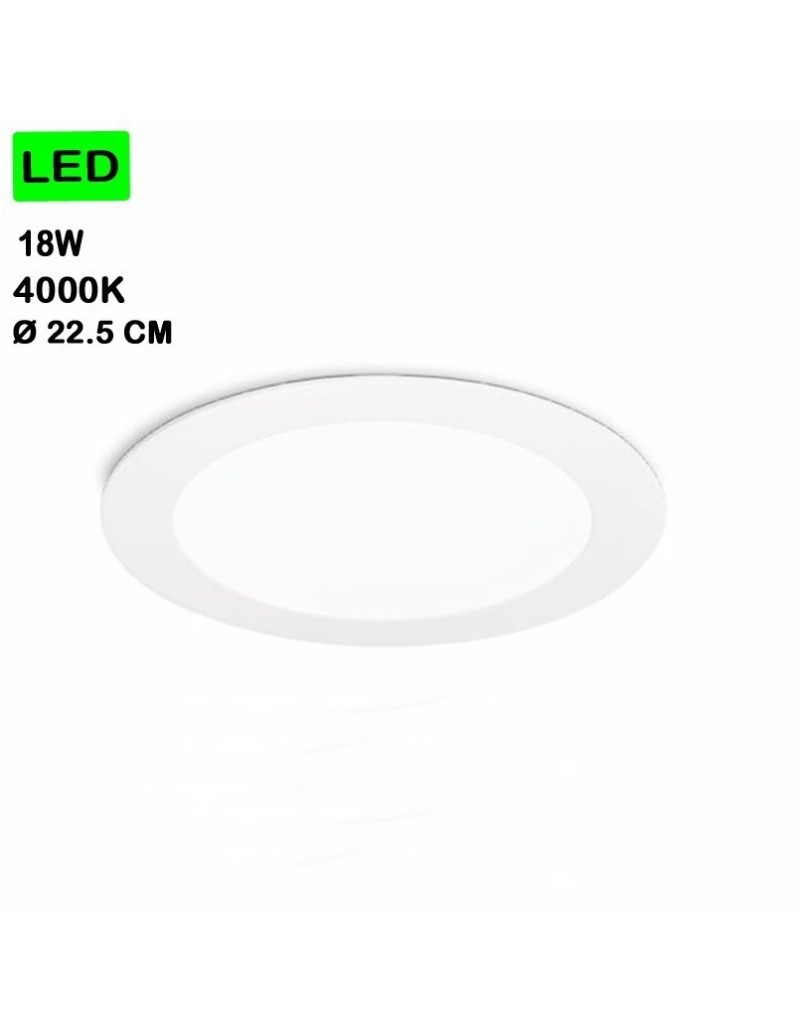 Faro LED da incasso slim per cartongesso Ø 22,5 cm bianco, 18 W 4000 K | Gea Luce -GEA LUCE