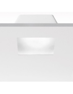 Faretto da incasso quadrato in gesso bianco satinato per cartongesso, GU10 | Gea Luce -GEA LUCE