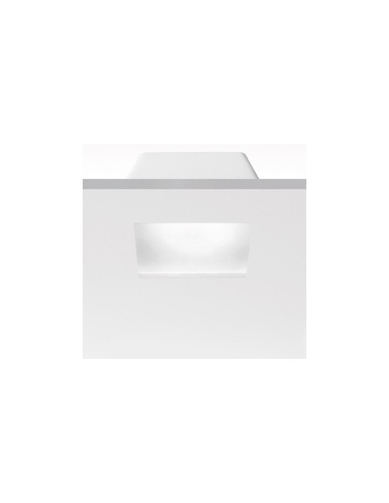 Faretto da incasso quadrato in gesso bianco satinato per cartongesso, GU10 | Gea Luce -GEA LUCE