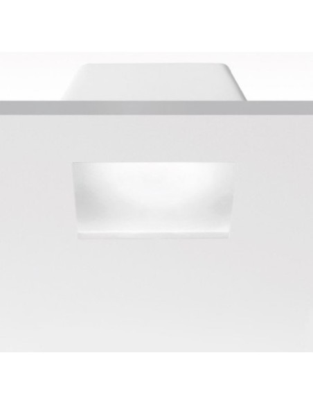 Faretto da incasso quadrato in gesso bianco satinato per cartongesso, GU10 | Gea Luce -GEA LUCE