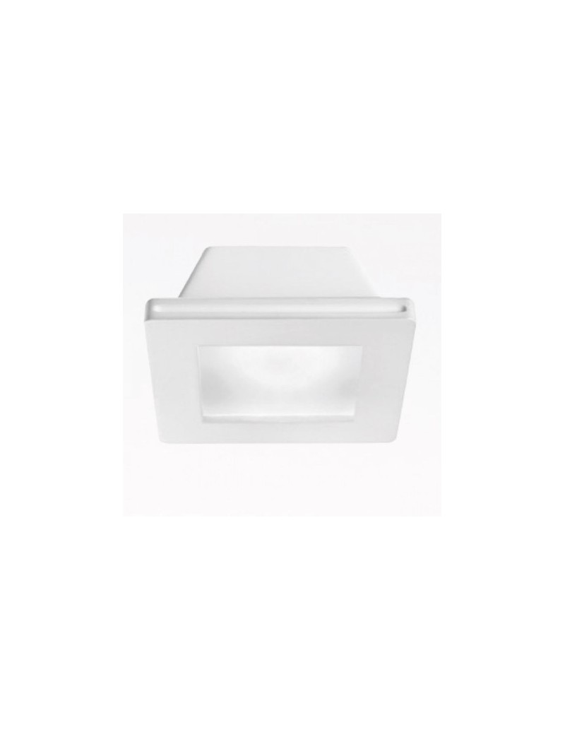 Faretto da incasso quadrato in gesso bianco satinato per cartongesso, GU10 | Gea Luce -GEA LUCE