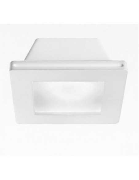 Faretto da incasso quadrato in gesso bianco satinato per cartongesso, GU10 | Gea Luce -GEA LUCE