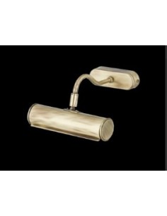 Reglette da quadro Lettura in ottone bronzo con snodo, 30 cm, 2 G9, made in Italy | Porreca -PORRECA
