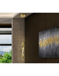 Lampada a sospensione LED Twist Ø 12 cm in metallo oro spazzolato, 11 W 3000 K | Schuller -SCHULLER