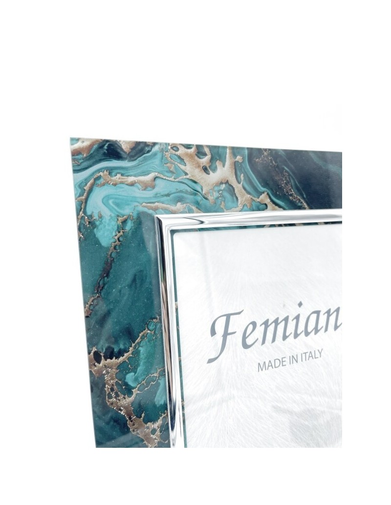 Emerald cornice da appoggio in resina verde e oro, foto 18x24cm | First Class -FIRST CLASS - FEMIANO - ELITE