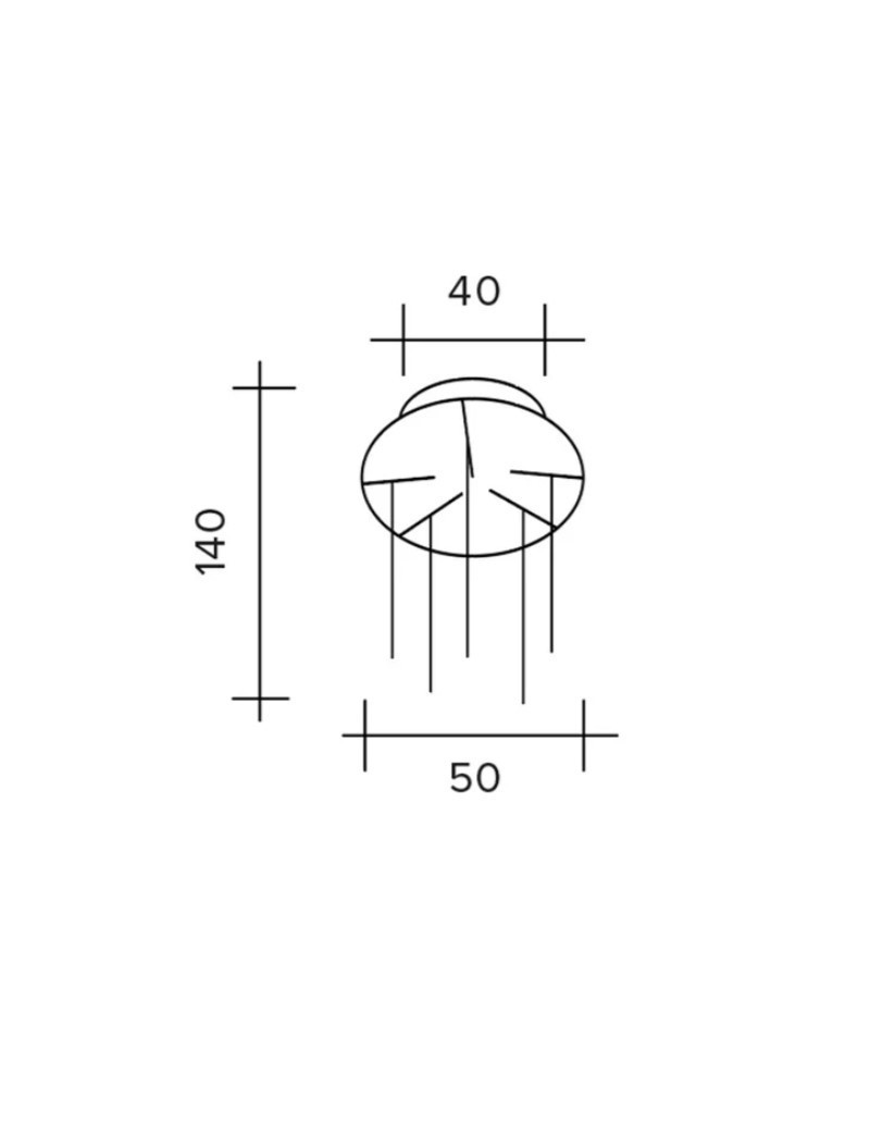 Lampada a sospensione Beba 5 luci in vetro borosilicato oro, bronzo e cromo, G9 | Sforzin -SFORZIN - MILOOX