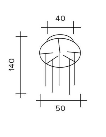 Lampada a sospensione Beba 5 luci in vetro borosilicato oro, bronzo e cromo, G9 | Sforzin -SFORZIN - MILOOX