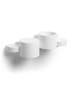 Applique Chio tonda in gesso bianco verniciabile, biemissione, 2 GX53, 34 cm | Sforzin -SFORZIN - MILOOX 2