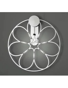 Applique LED Lafra ad anello Ø 45 cm in metallo cromo, 7 W 3000 K | Sforzin Miloox -SFORZIN - MILOOX