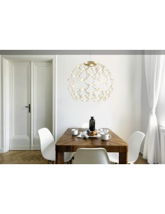 Lampada a sospensione LED Lamoi Ø 60 cm in oro, luce naturale 4000 K | Sforzin Miloox -SFORZIN - MILOOX