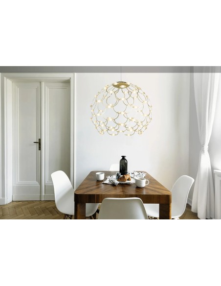 Lampada a sospensione LED Lamoi Ø 60 cm in oro, luce naturale 4000 K | Sforzin Miloox -SFORZIN - MILOOX