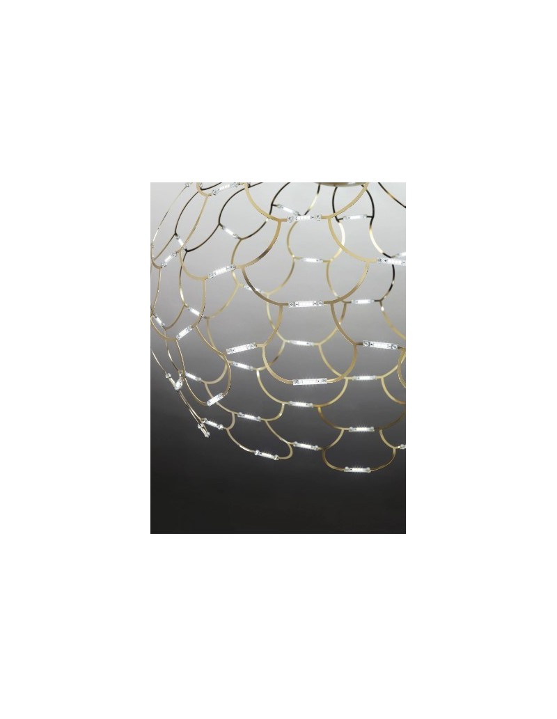 Lampada a sospensione LED Lamoi Ø 60 cm in oro, luce naturale 4000 K | Sforzin Miloox -SFORZIN - MILOOX