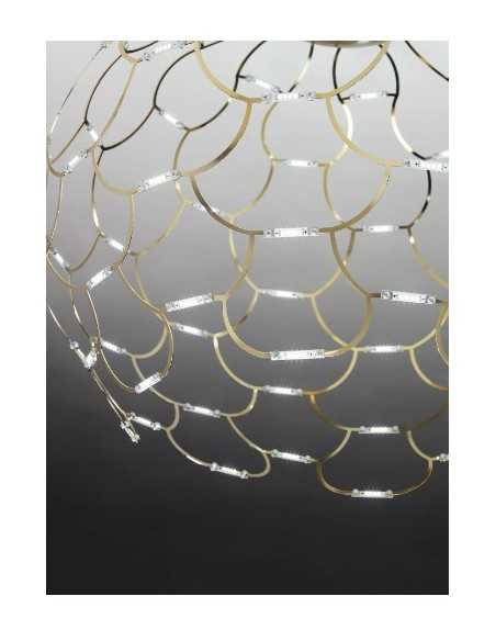 Lampada a sospensione LED Lamoi Ø 60 cm in oro, luce naturale 4000 K | Sforzin Miloox -SFORZIN - MILOOX