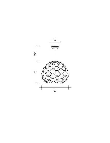 Lampada a sospensione LED Lamoi Ø 60 cm in oro, luce naturale 4000 K | Sforzin Miloox -SFORZIN - MILOOX