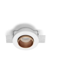 Faretto da incasso tondo Thessaly per cartongesso, cornice rame spazzolato, GU10 | Sforzin -SFORZIN - MILOOX
