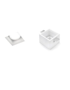 Faretto da incasso quadrato Filiatra in gesso per cartongesso, GX53 max 12 W | Sforzin -SFORZIN - MILOOX