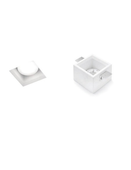Faretto da incasso quadrato Filiatra in gesso per cartongesso, GX53 max 12 W | Sforzin -SFORZIN - MILOOX