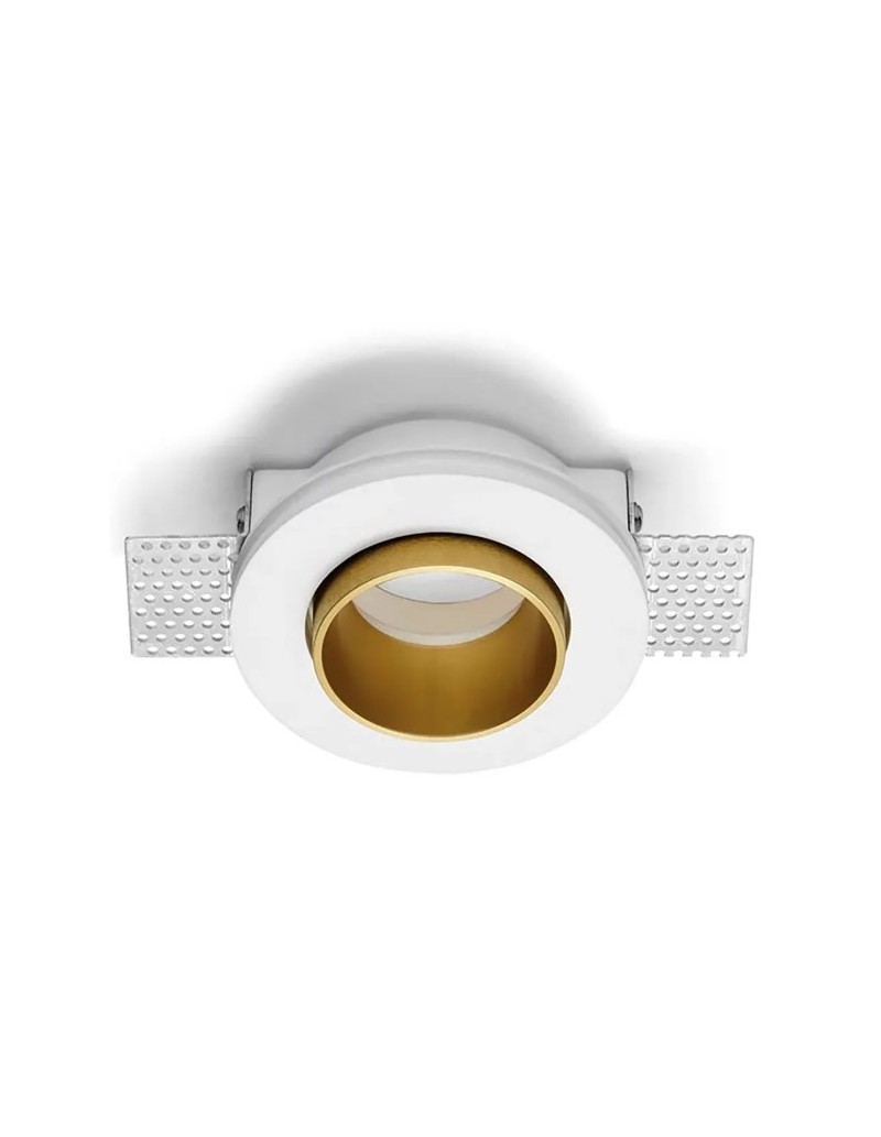 Faretto da incasso tondo Thessaly per cartongesso, cornice oro spazzolato, GU10 | Sforzin -SFORZIN - MILOOX