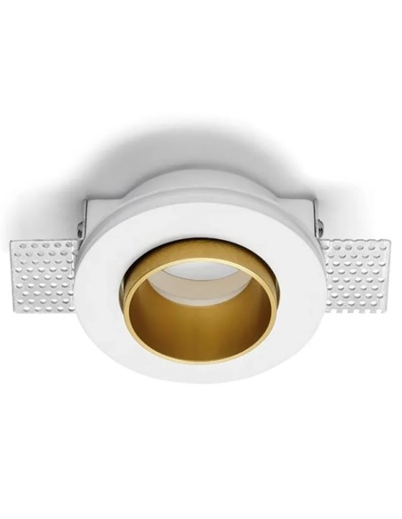 Faretto da incasso tondo Thessaly per cartongesso, cornice oro spazzolato, GU10 | Sforzin -SFORZIN - MILOOX