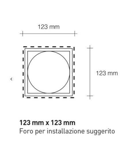 Faretto da incasso quadrato Filiatra in gesso per cartongesso, GX53 max 12 W | Sforzin -SFORZIN - MILOOX