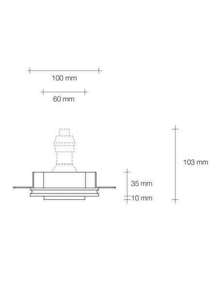 Faretto da incasso tondo Thessaly per cartongesso, cornice oro spazzolato, GU10 | Sforzin -SFORZIN - MILOOX