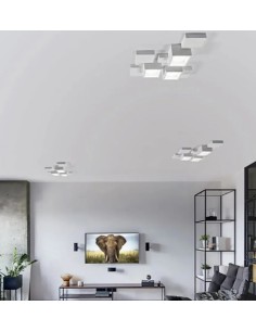Plafoniera SF-Side in gesso verniciabile a 3 luci GX53, 42 x 42 cm | Sforzin Miloox -SFORZIN - MILOOX 2