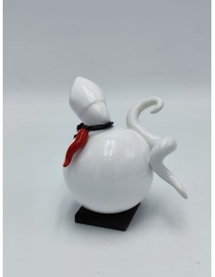 Statua di San Gennaro in ceramica lucida con corno rosso portafortuna | Maruzzella -MARUZZELLA CERAMICHE