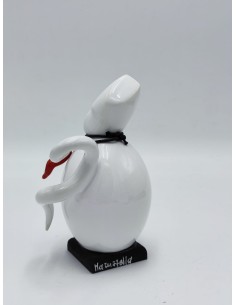 Statua San Gennaro in ceramica bianca lucida con corno rosso H 13,5 cm | Maruzzella Ceramiche -MARUZZELLA CERAMICHE 2