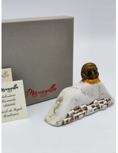 Statua Vesuvio da appoggio con Pulcinella in ceramica fatta a mano | Maruzzella Ceramiche -MARUZZELLA CERAMICHE 2