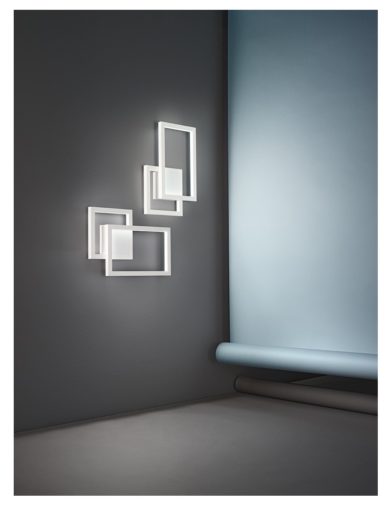 Applique plafoniera LED Cross a riquadri in alluminio bianco 42x29 cm, 20 W | Perenz -PERENZ