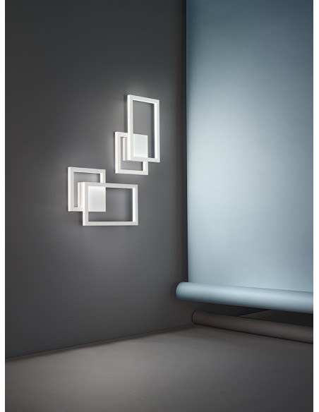 Applique plafoniera LED Cross a riquadri in alluminio bianco 42x29 cm, 20 W | Perenz -PERENZ