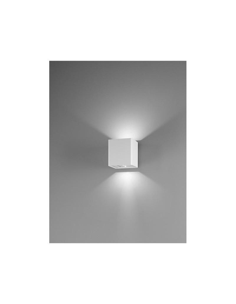 Applique LED Beam a cubo bianco con doppio fascio regolabile, 2x5 W 4000 K, IP54 | Perenz -PERENZ