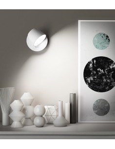 Applique LED Konec conica bianco opaco, fascio orientabile e interruttore, 6 W | Perenz -PERENZ