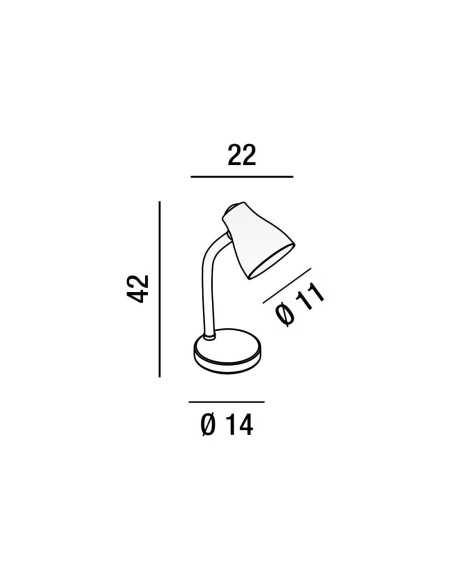 Lampada da studio e cameretta Toy con braccio snodabile in plastica viola, E27 | Perenz -PERENZ