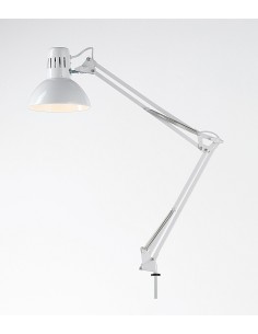 Lampada da tavolo Architetto regolabile in metallo bianco con base, E27 | Perenz -PERENZ