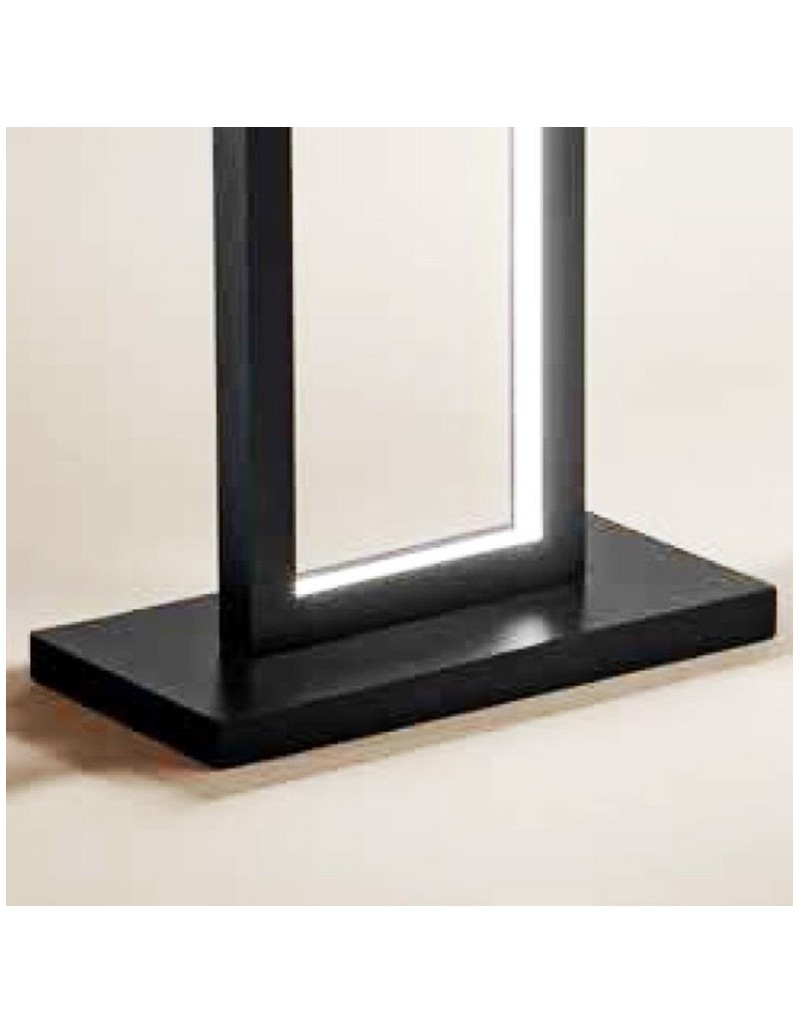 Piantana LED Cross a riquadri in alluminio nero opaco, 64 W CCT, H 180 cm | Perenz -PERENZ
