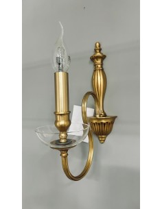 Applique classica a candela 1 luce in ottone, E14, H 28 cm | Porreca -PORRECA 2