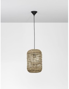 Lampada a sospensione Griffin Ø 27 in legno di giacinto intrecciato e nero, E27 | Nova Luce -NOVA LUCE 2
