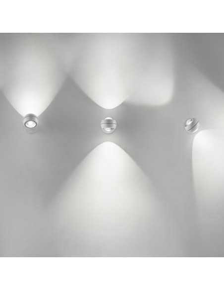 Applique Nautilus Mini orientabile con lente convessa, metallo bianco opaco, LED 3000K | Lodes -LODES - STUDIO ITALIA
