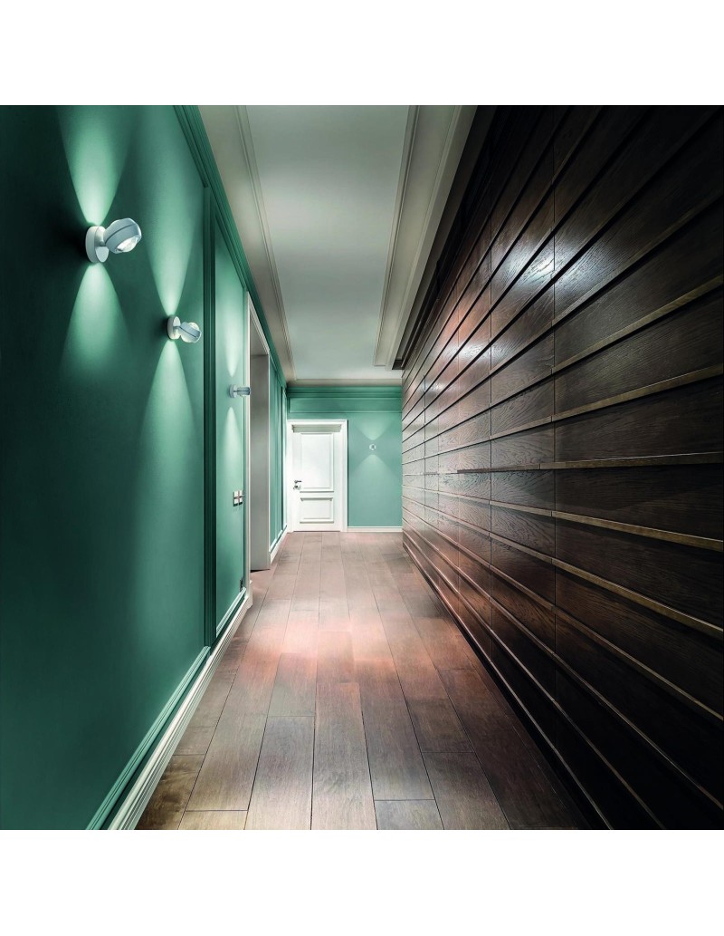 Applique Nautilus Mini orientabile con lente convessa, metallo bianco opaco, LED 3000K | Lodes -LODES - STUDIO ITALIA