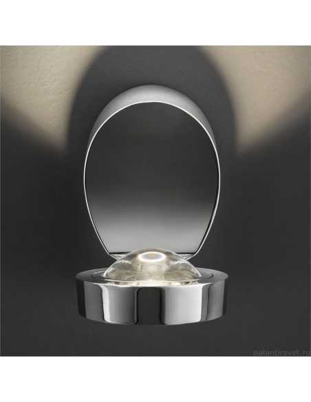 Applique LED Pin-Up a conchiglia orientabile in cromo, 9 W 3000 K | Lodes -LODES - STUDIO ITALIA